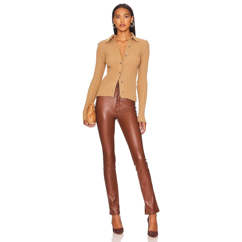 Mother High Waisted‎ Rail Skimp Pants Vegan Leather